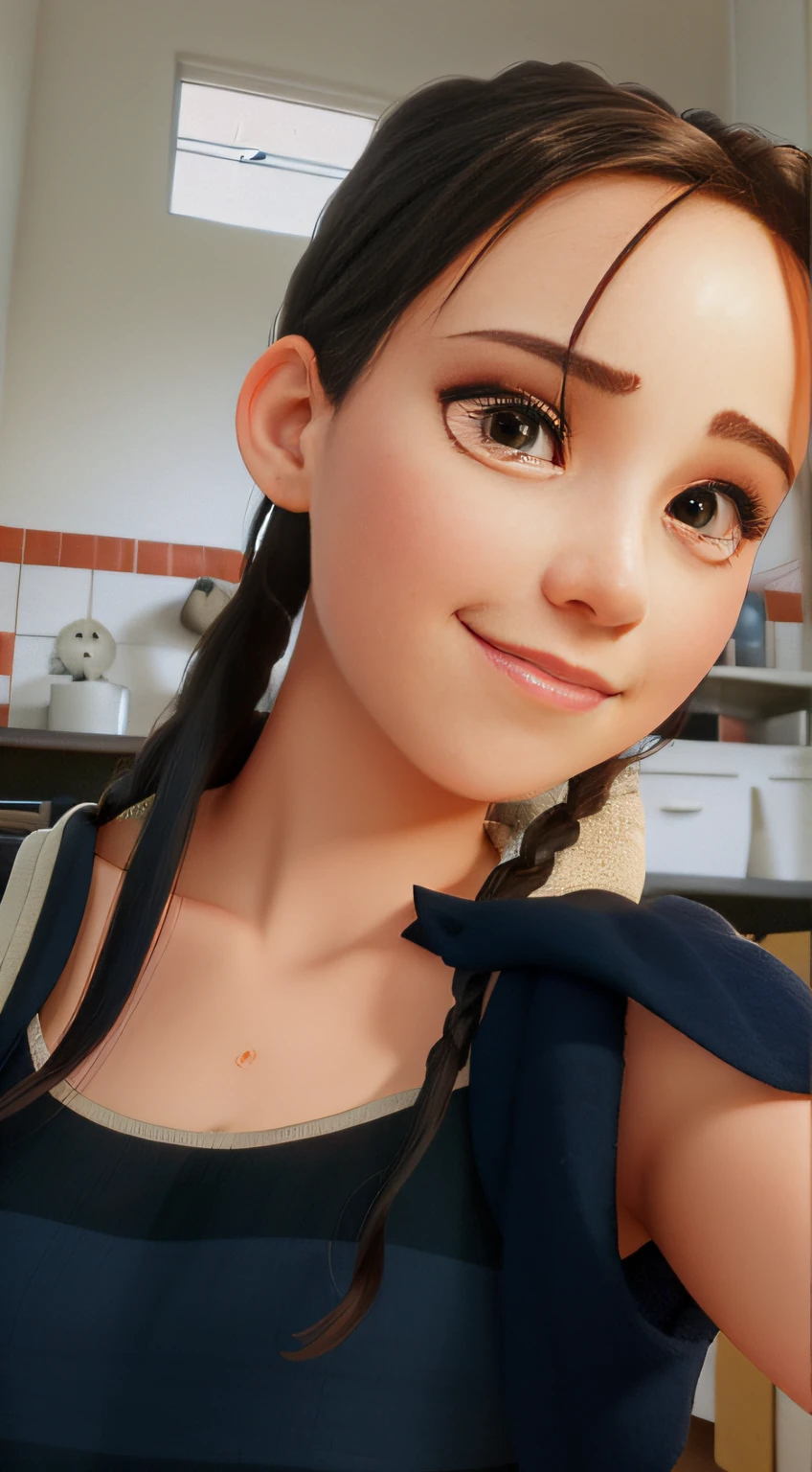 A beautiful girl with hair fucking