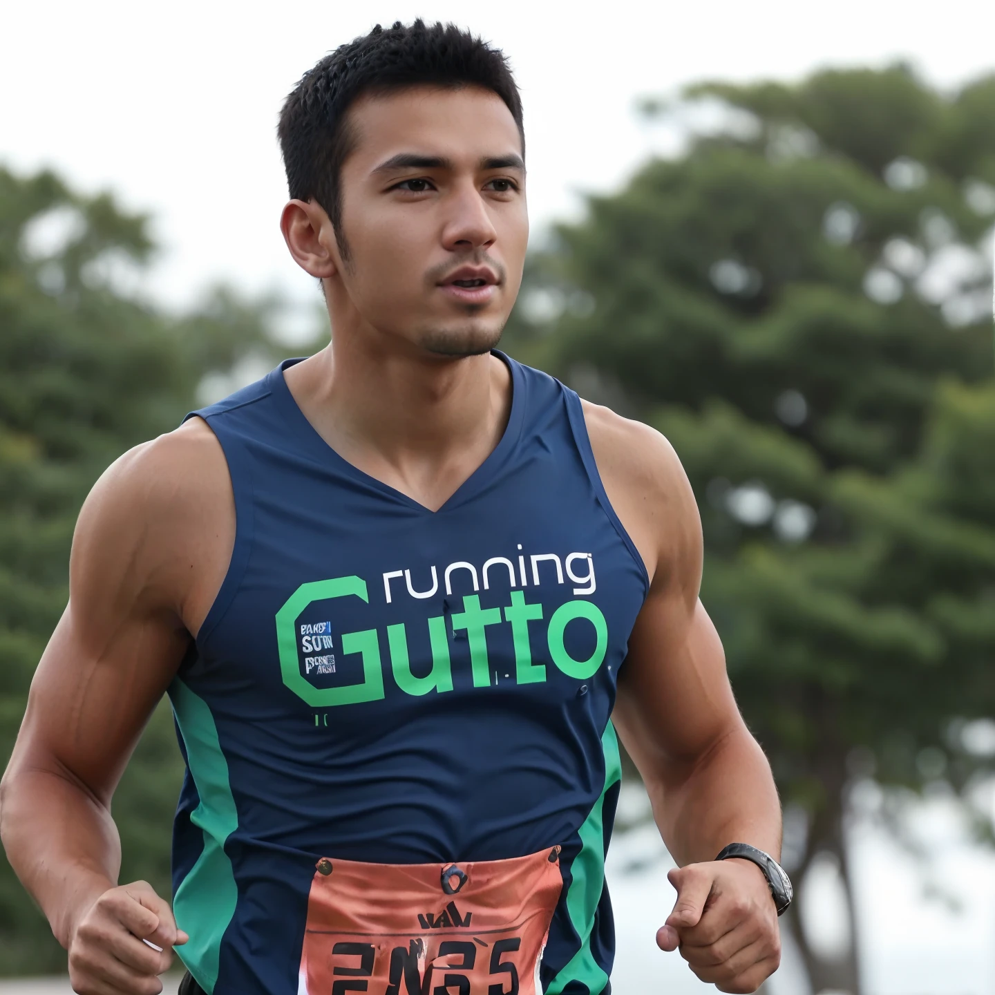 arafed man running in a race wearing a blue and green shirt, caio santos, edon guraziu, icaro carvalho, carmelo blandino, by Giorgio Cavallon, david rios ferreira, christian orrillo, luis melo, by Willian Murai, sprinting, edu souza, by Antonio Parreiras