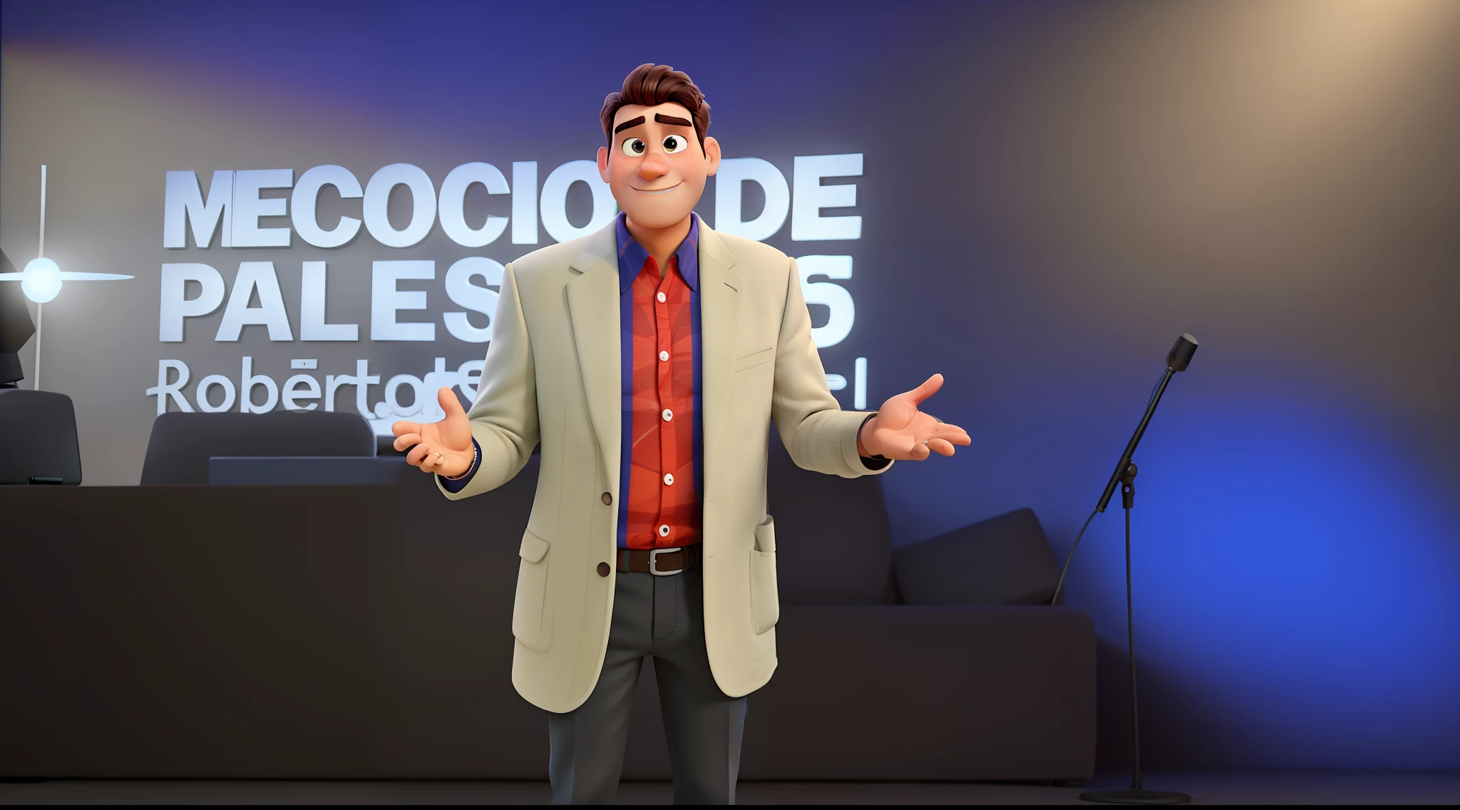 Um homem estilo pixar, alta qualidade, melhor qualidade