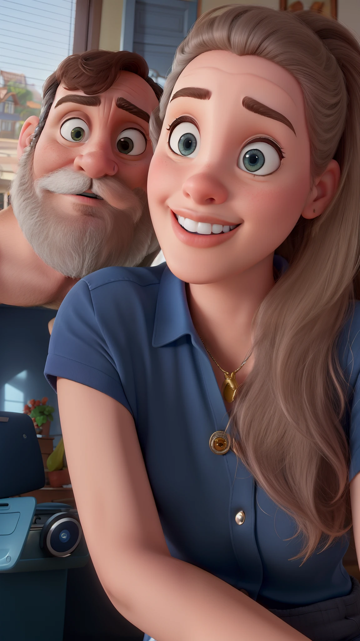 Um casa branco estilo Disney pixar , alta qualidade, melhor qualidade