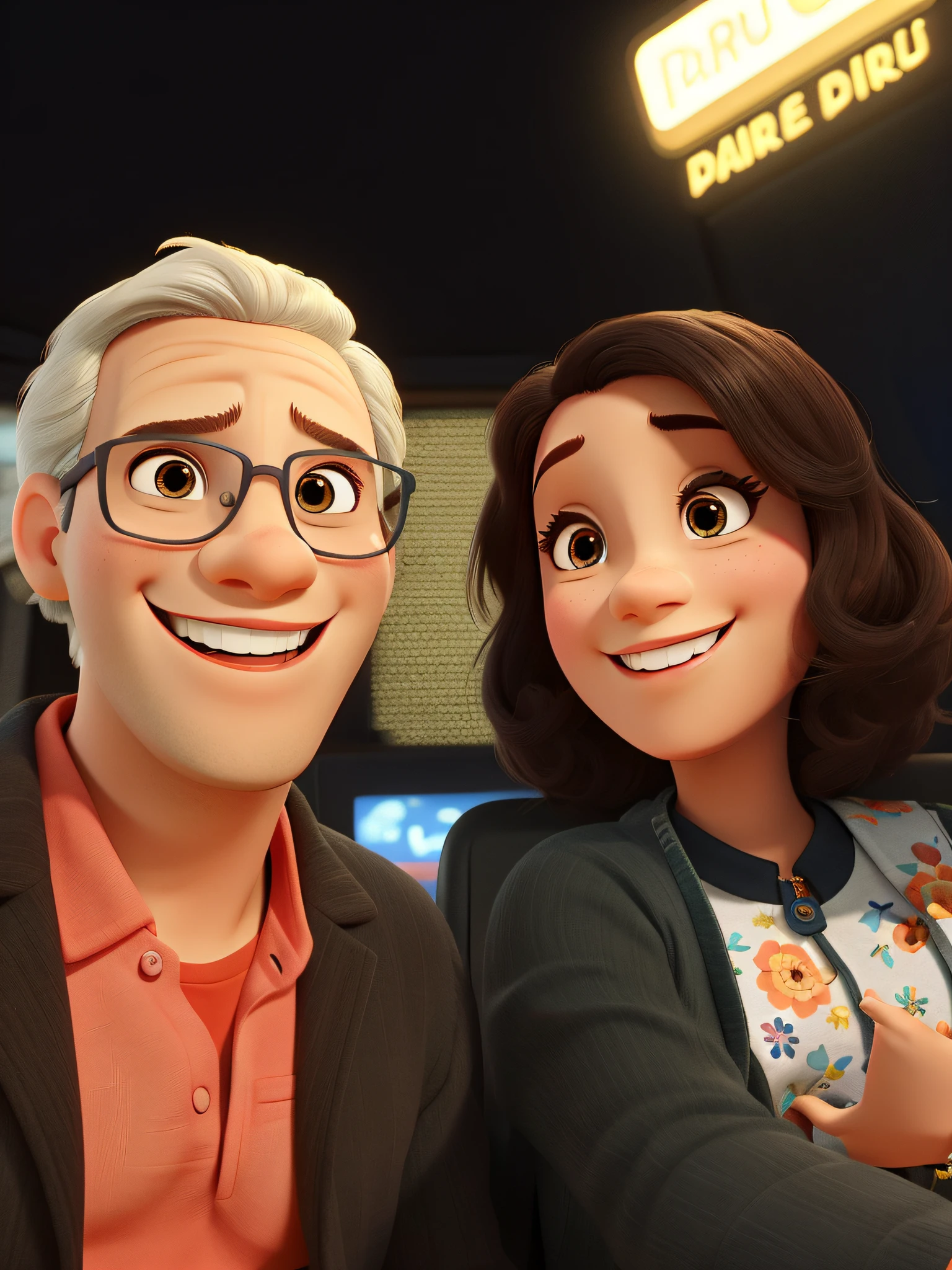 casal  sorrindo, melhor qualidade, estilo Disney pixar, perfeito.