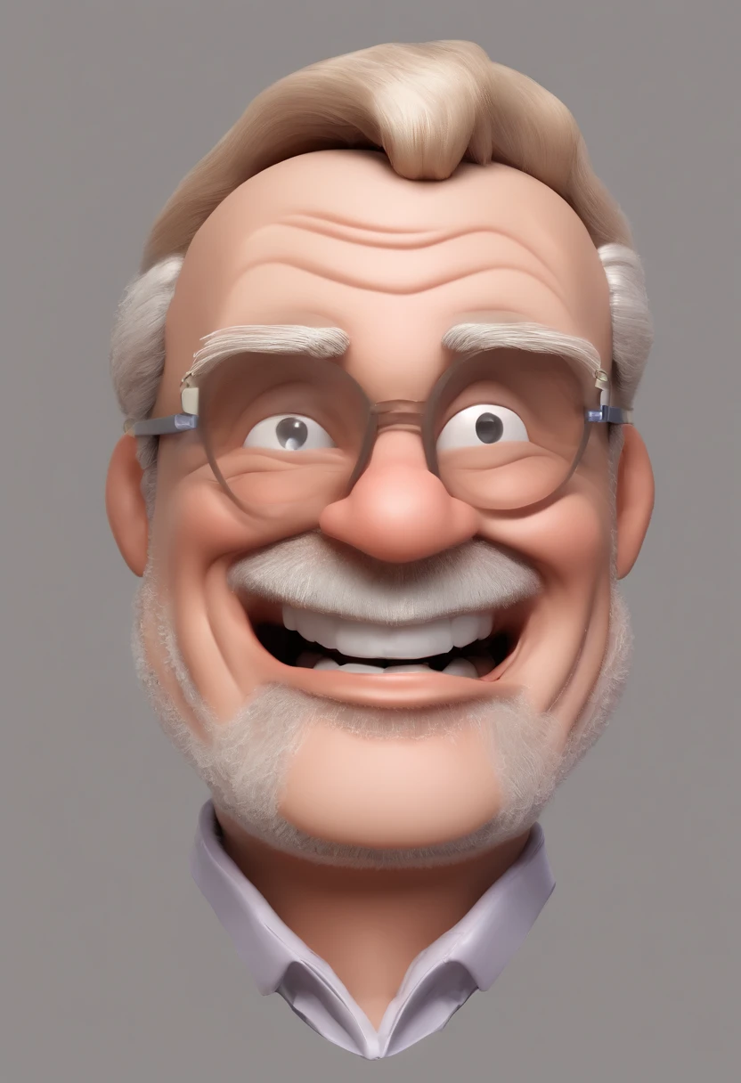 Smiling Man Illustration, sorriso insano, Homem de pele marrom com um sorriso gigante, happily smiling at the camera, sorriso atrevido, he's smiling, sorriso muito grande, Macho sorridente, foto de perfil headshot, rindo sorriso enorme, desenhando no estilo de Arte 3D, c4d, fundo de cor branco puro, estilo disney, estilo pixar render ilustracao Super Detalhe, 8k