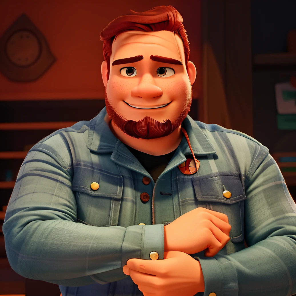 um homem moreno , estilo disney pixar, alta qualidade , melhor qualidade