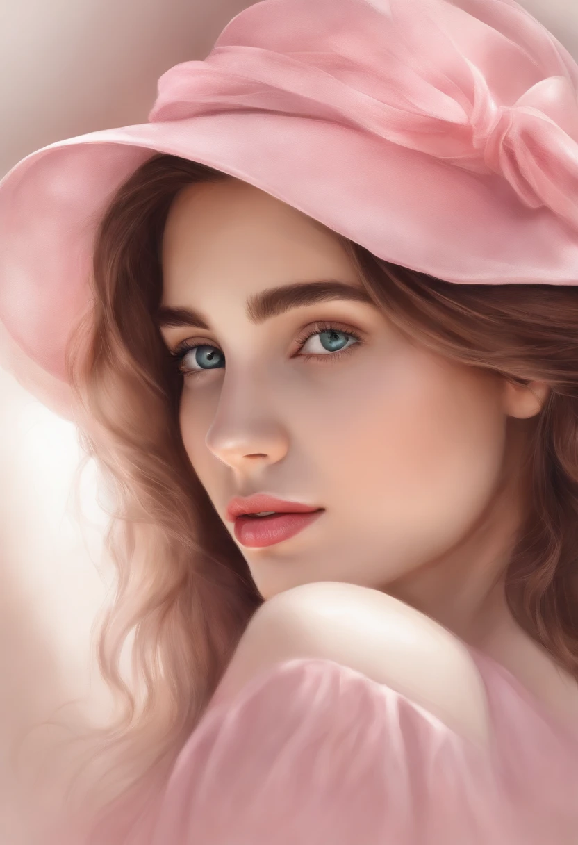 (master part),(best quality:1.1),(ultra-detalhado),best illustration,detalhe fino,(retrato:1.1),(close-up intenso),Desenho em aquarela)floating,1girl,sozinho,13 anos,esguio,(rosto extremamente delicado e bonito),(Olhos bonitos detalhados),thick pink lips,(cabelos desgrenhados),(vestindo uma camiseta rosa folgada),soft and lazy,(fundo simples:1.2)fundo colorido inteiro,claro,4k