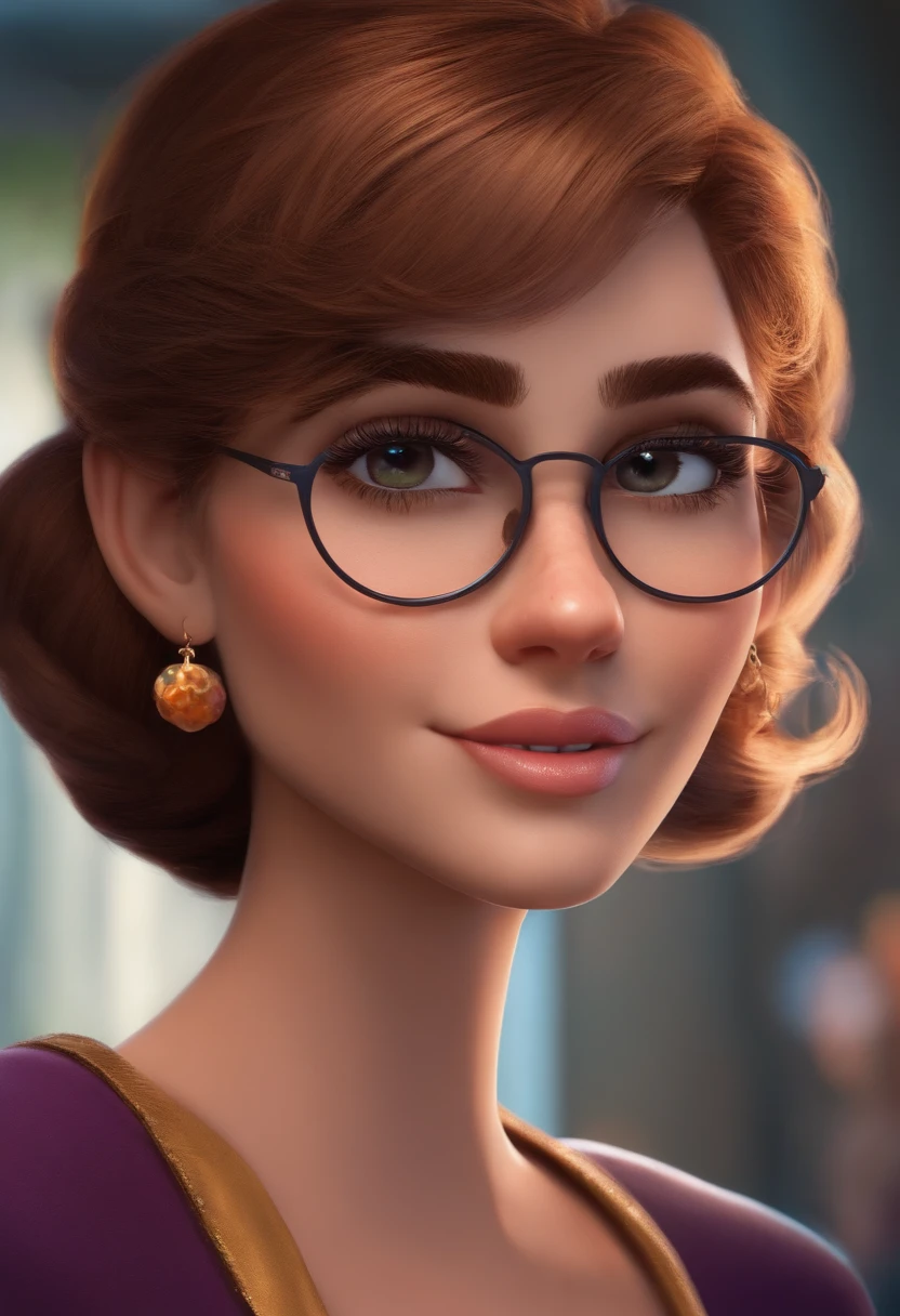 Estilo Disney Pixar , careca , rosto sem barba , No prescription glasses