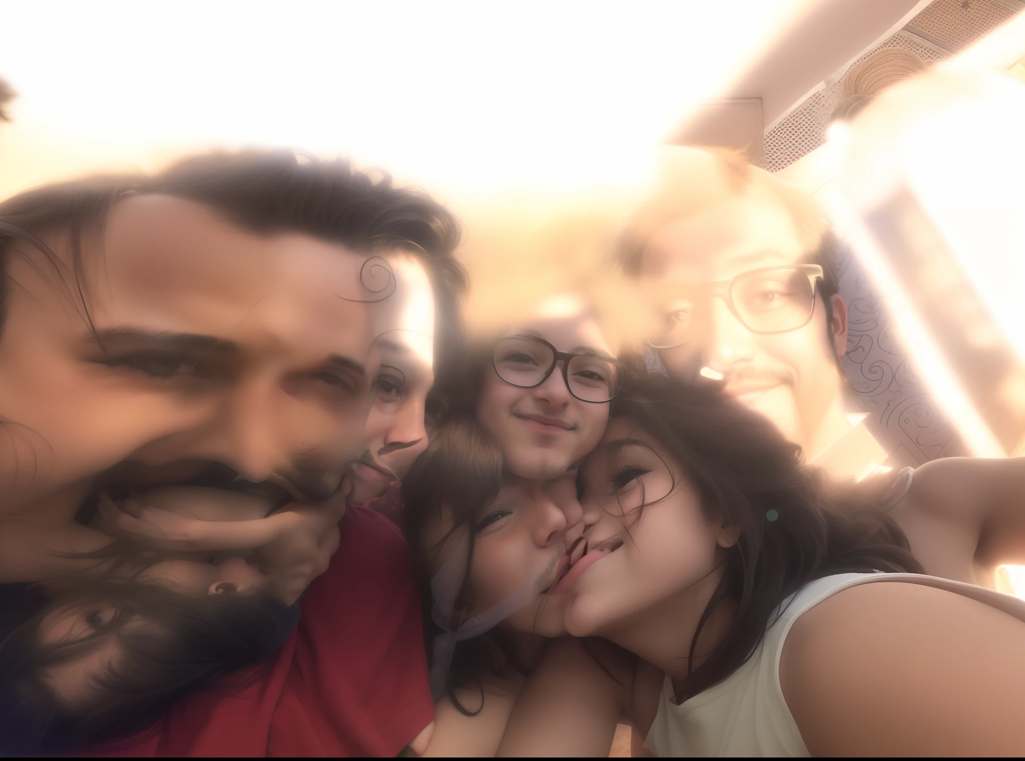 There's a man and a woman and a posing for a photo, divertindo-se, Family photo, Divirta-se, vacation photo, Directed by: Nandor Soldier, Familiar, Selfie, Lisboa, In Sao Paulo, Happy family, telha, foto Selfie, by Almada Negreiros, imagem de perfil, em barcelona