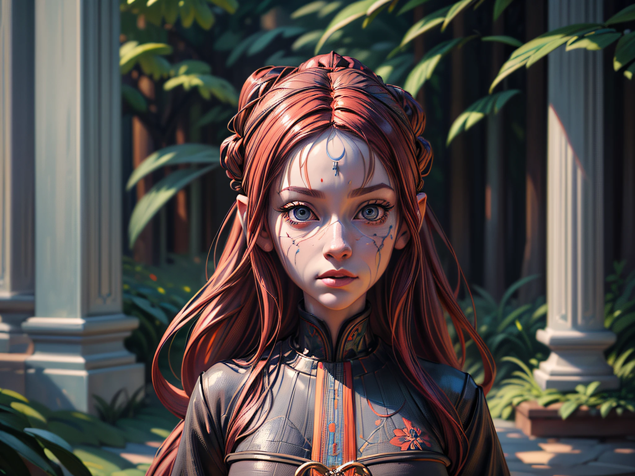 (Pixar Art: 1.5) fantasy art, photorealistic, D&D art, a picture of a female monk sitting and meditating in Central Park New York in autumn, there is a human woman monk wearing monk garbs, meditating at Central Park New York, red hair, long hair, full body (best Detailed, Masterpiece, Hyperrealistic :1.5), ultra detailed face (best Detailed, Masterpiece, Hyperrealistic :1.5), ultra feminine (best detailed, Masterpiece, Hyperrealistic :1.5), Perfect Body, exquisite beautiful (best Detailed, Masterpiece, Hyperrealistic :1.5) red hair, long hair, braided hair, pale skin, blue eyes, intense eyes, ultra best realistic, best details, best quality, 16k, [ultra detailed], masterpiece, best quality, (extremely detailed), ultra wide shot, photorealism, depth of field, hyper realistic painting, pixarstyle