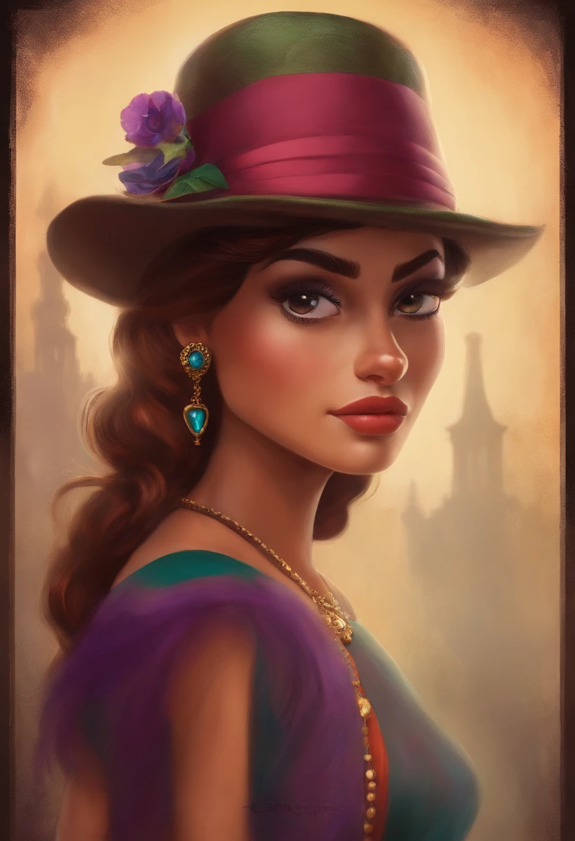 Criar um personagem no estilo pixar dentro de um jaleco. personagem morena