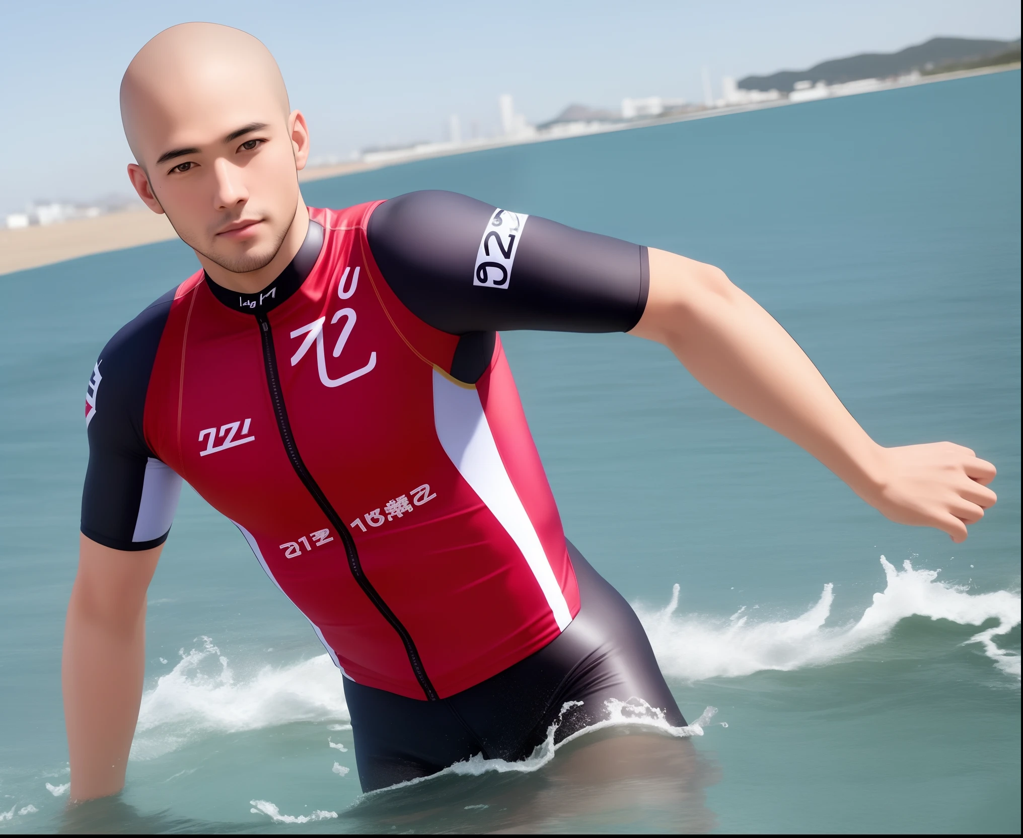 Japones, cabelo careca, 162cm, 72km, homem, triatlhon