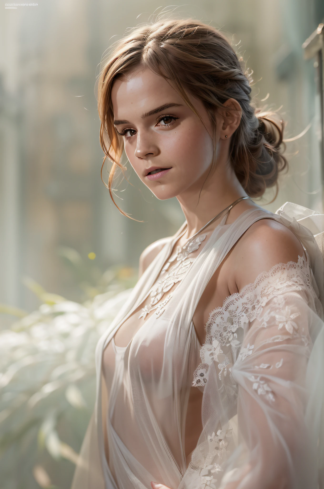 (((Emma Watson))) como anjo, (corpo inteiro), olhos ultra-detalhados, corpo ultra-detalhado, nice perfect guy with soft skinice, corpo feminino deslumbrante, ((ultra-detailed hands)), ((asas brancas nas costas posicionadas na linha do ombro)), obra-prima conceito fantasia arte, trending on ArtStation, hiper-detalhado, Arte Digital, Motor irreal, 32k, Ultra HD | |, imagem centrada,