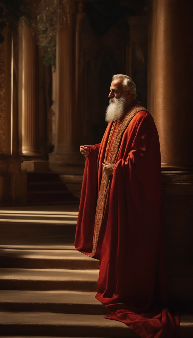 The apostle Paul looked at the screen, roupas compridas, Religion, Ultra foto realsisim