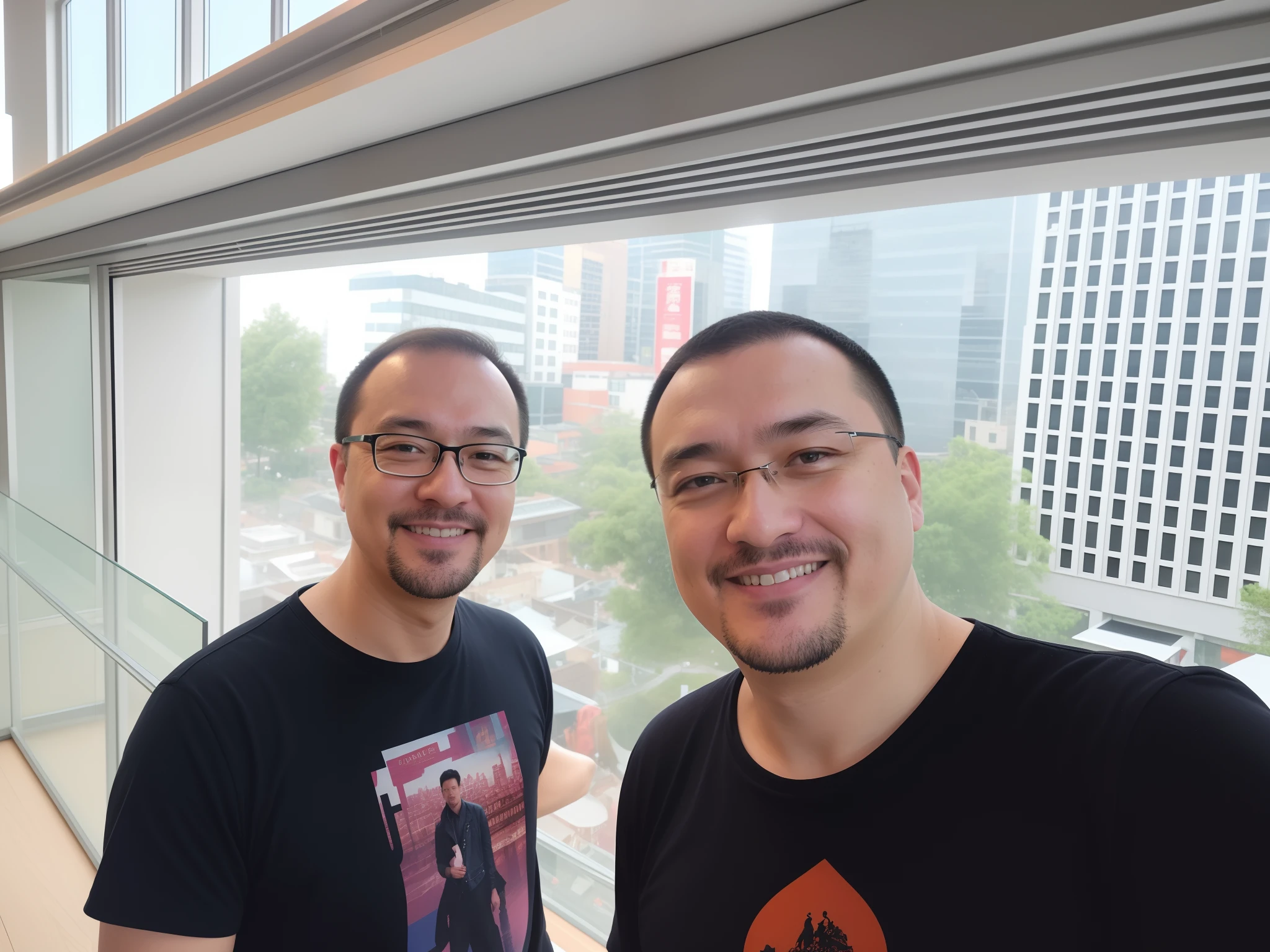 They're standing in front of a window overlooking the city, Michael Kaluta e Jia Ruan, Dale Keown e Van Sciver, Greg Rutkowski e Alex Ross, Greg Rutkowski e Makoto Shinka, Zeen Chin e Farel Dalrymple, Lee Griggs e Jason Chan, Greg Rutkowski e Ross Tran