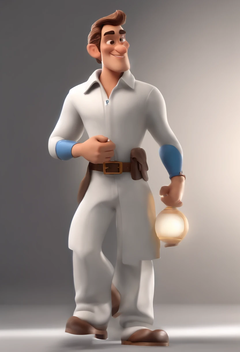 Personagem de desenho animado de um homem com cavanhaque e uma camisa azul, um personagem animado, Caractere estilizado, animation style rendering, 3D estilizado, Arnold Maya render, 3 d render stylized, toon render keyshot, Personagem 3D, Personagem 3D, 3d rendering stylized, 3 d character render, personagem de desenho animado, Personagem de close up, Pose de personagem, (Estilo Pixar) (master part:1.2) (Bokeh) (best quality) (pele detalhada) (textura detalhada) (8k) (argila) (Cinematic lighting) (foco nítido,Senta e vaza a parte superior do corpo