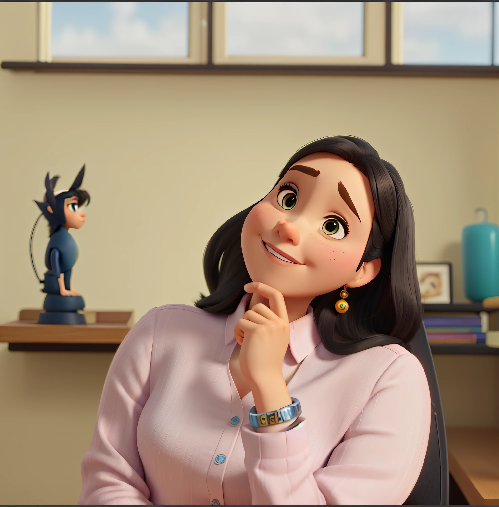 Uma mulher estilo disney pixar, alta qualidade, melhor qualidade