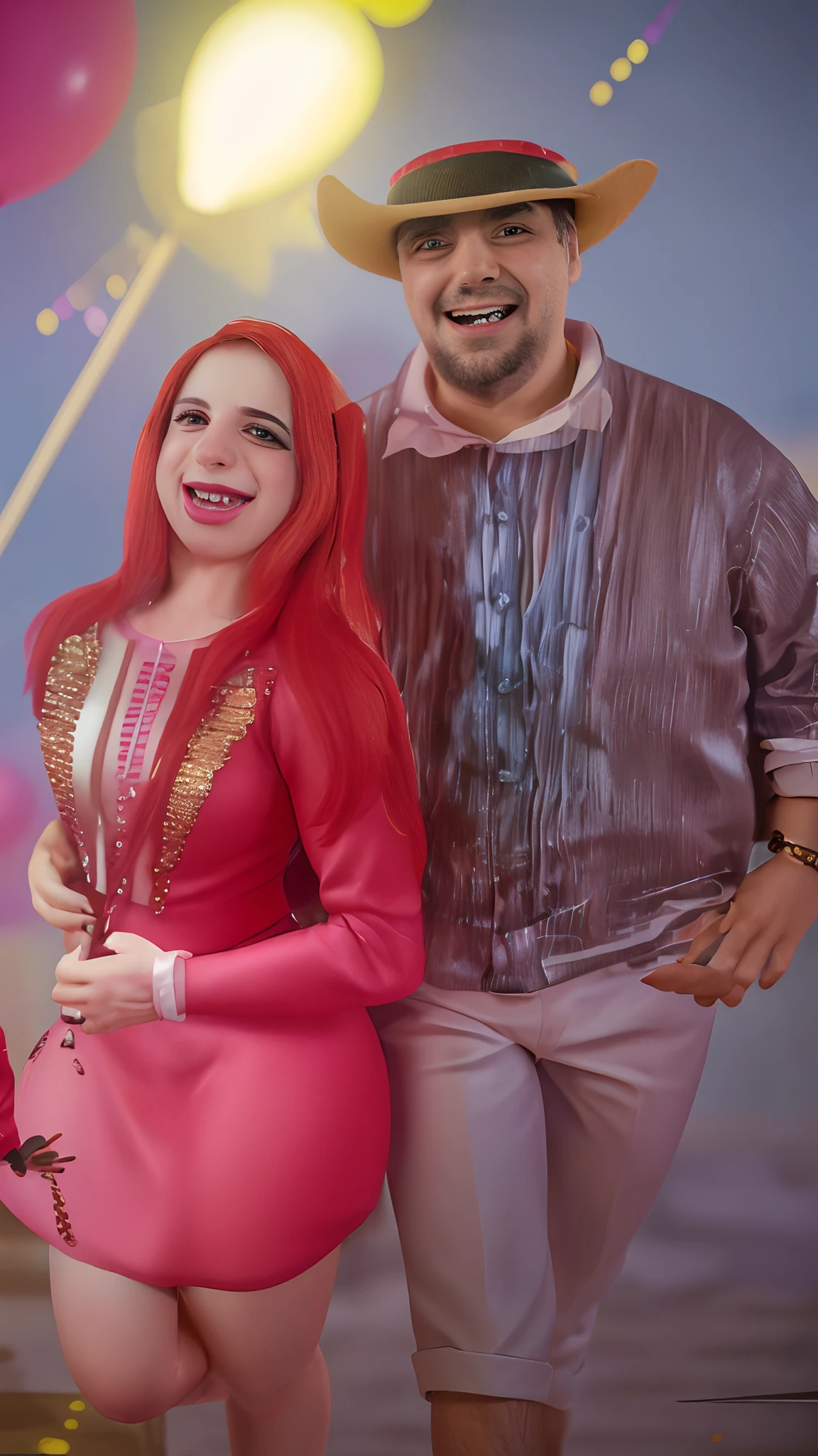 Casal divertindo em uma festa legal