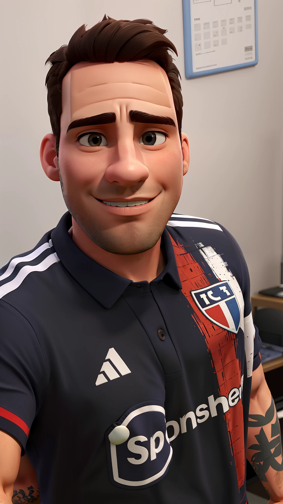 Homem com camisa de futebol