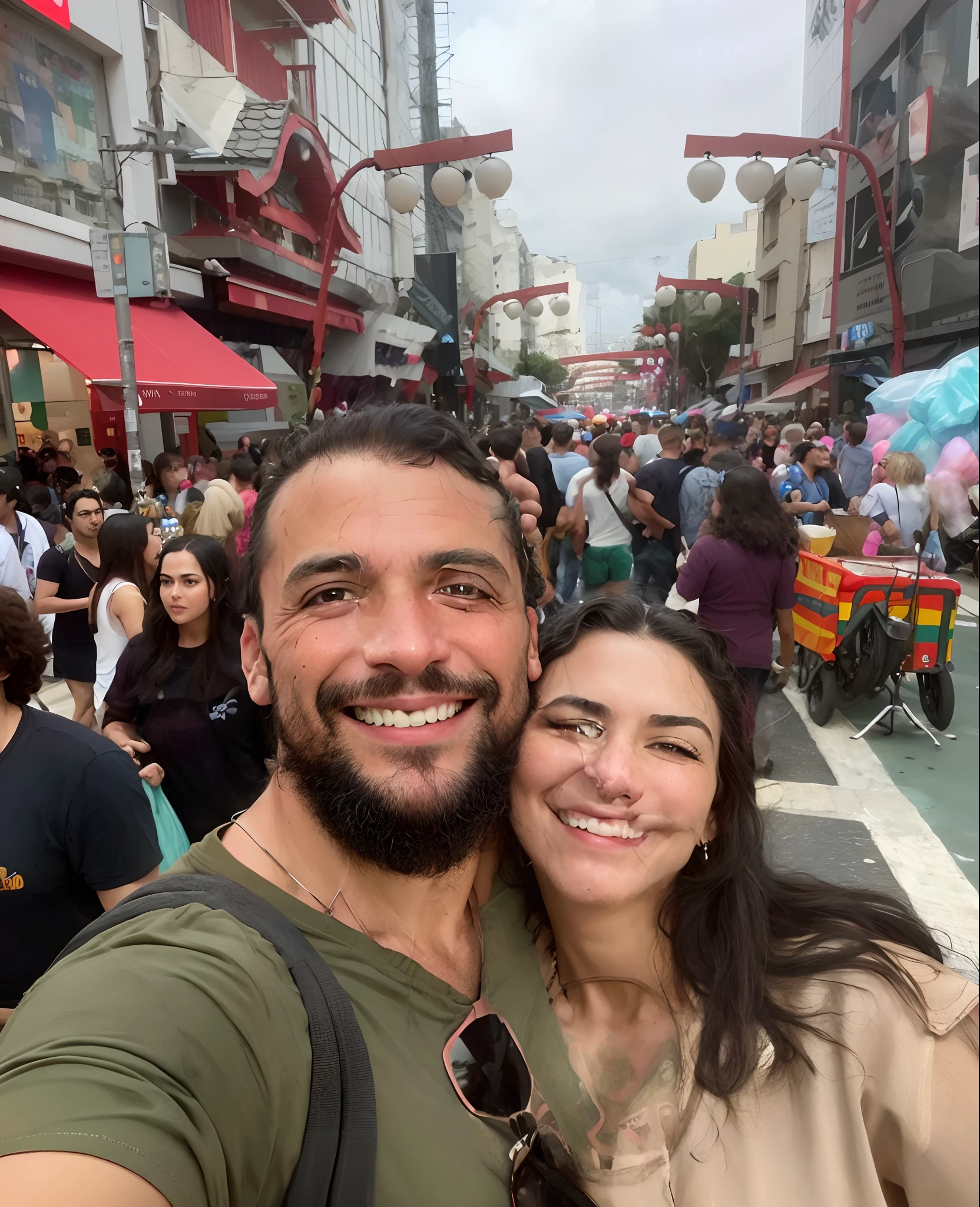 there is a man and a woman that are posing for a picture, Directed by: Nandor Soldier, In Sao Paulo, vgbftk, imagem de perfil, andrea rocha, foto de baixa qualidade, festival, Postagem no Reddit, ska esqueleto e namorada, mateus 9 5, imagem granulada pesada, edu souza, foto de perfil 1024px