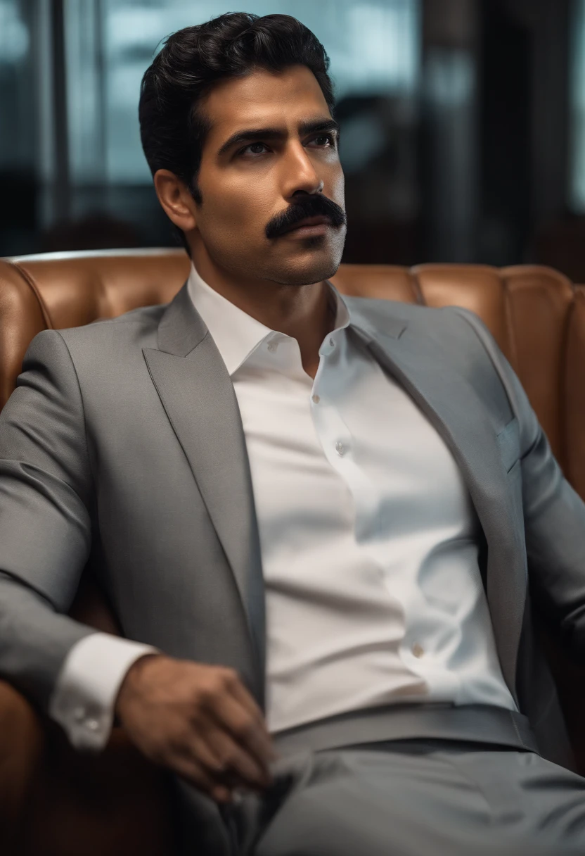 absurd resolution, high resolution, (master part: 1.4), hiperdetalhe, 1st grade, foco facial, Noite, homem maduro, pessoa de sucesso, Terno Preto, suit jacket, camisa branca, serious, cold expression, sentado em um carro de luxo (1.3)