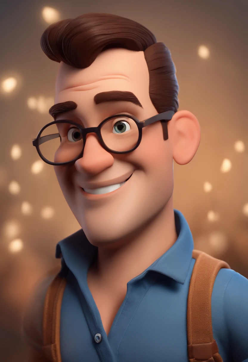 personagem dos desenhos animados de um homem calvo com uma camisa azul, animation character, Caractere estilizado, animation style rendering, 3D estilizado, Arnold Maya render, 3 d render stylized, toon render keyshot, Personagem 3D, Personagem 3D, 3d rendering stylized, 3 d character render, personagem de desenho animado, Personagem de close up, Pose de personagem,  (Estilo Pixar) (master part:1.2) (Bokeh) (best quality) (pele detalhada) (textura detalhada) (8k) (argila) (Cinematic lighting) (foco nítido