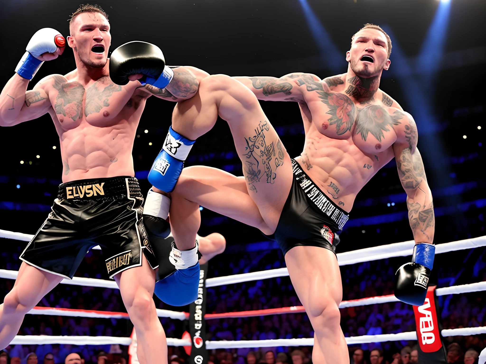 Randy Orton fighting Elvis