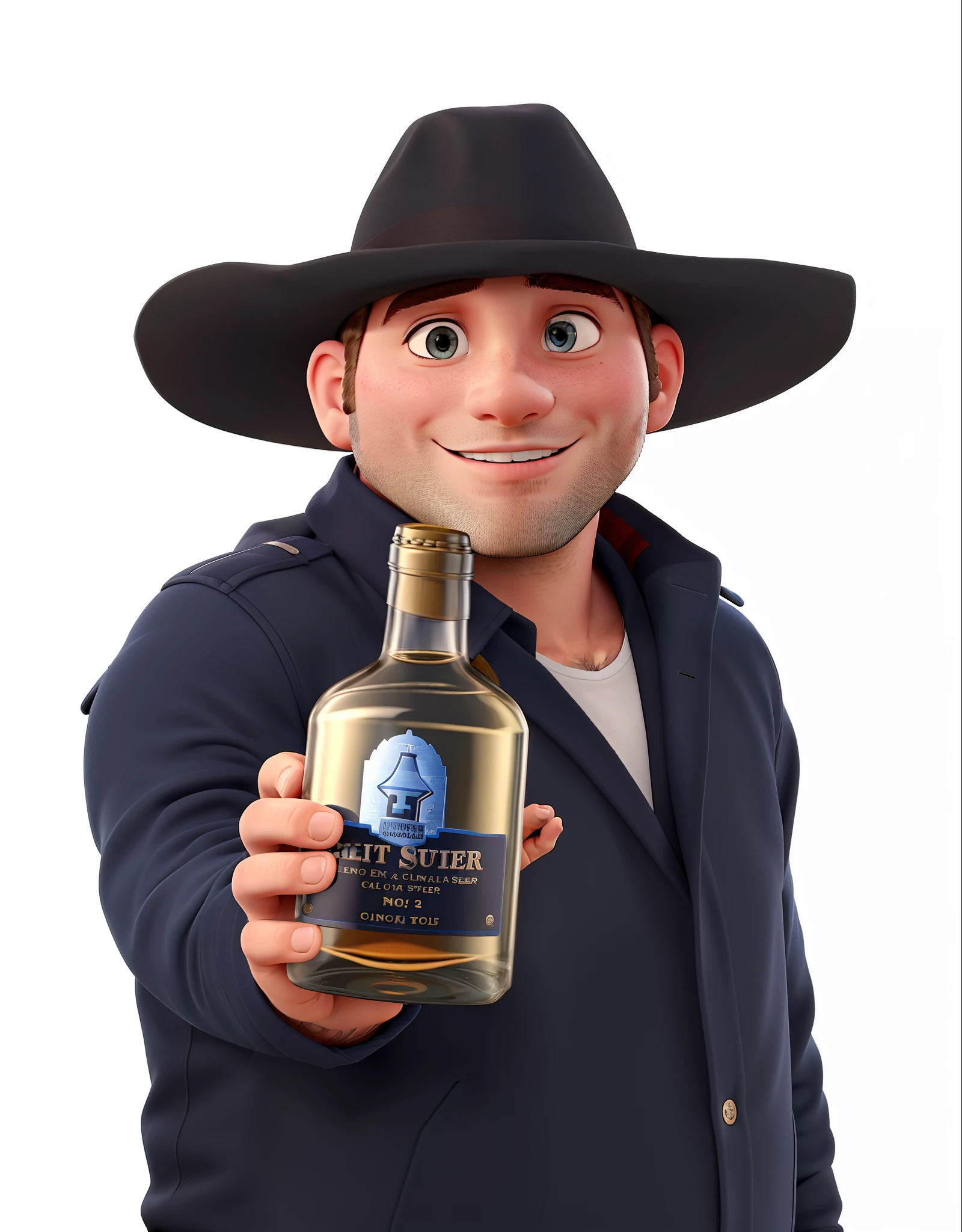 A country singer with a bottle in his hand
