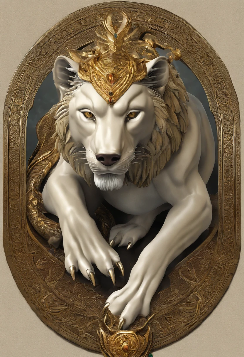 Revised Chimera:

Head: The wolf's head, symbolizing guardianship and loyalty. Its eyes gleam with intelligence, and its sharp teeth are always visible, hinting at its ferocity and protective nature.

Body: The sleek and muscular body of a stag, representing purity and life. Its smooth fur and graceful form provide the chimera with agility and swiftness.

Wings: Spanning from its back are the iridescent feathers of a peacock, which allow it to radiate grace and beauty, signifying prosperity and love.

Legs: Four strong legs of the stag, maintaining the consistency with the body, and further emphasizing purity and life.

Tail: A long, coiling cobra tail, representing transformation and power. The tail can be raised in a defensive posture, with the cobra's hood flared, ready to strike at any threat.

Description:
Emerging from the wilderness, this mythical creature embodies the essence of guardianship, purity, beauty, and power. Its wolf head, with alert eyes, conveys a sense of leadership and loyalty. The chimera's body, streamlined and muscular like that of a stag, moves with both grace and purpose. From its back, shimmering wings of a peacock unfold, casting a captivating array of colors that reflect the hues of the dawn. Its powerful stag legs allow it to tread with both authority and elegance across varied terrains. Yet, it is the chimera's coiling cobra tail that serves as a stark reminder of its transformative power and potential danger. This creature is a harmonious blend of nature's legends, encapsulating the spirit of the wild in its majestic form.