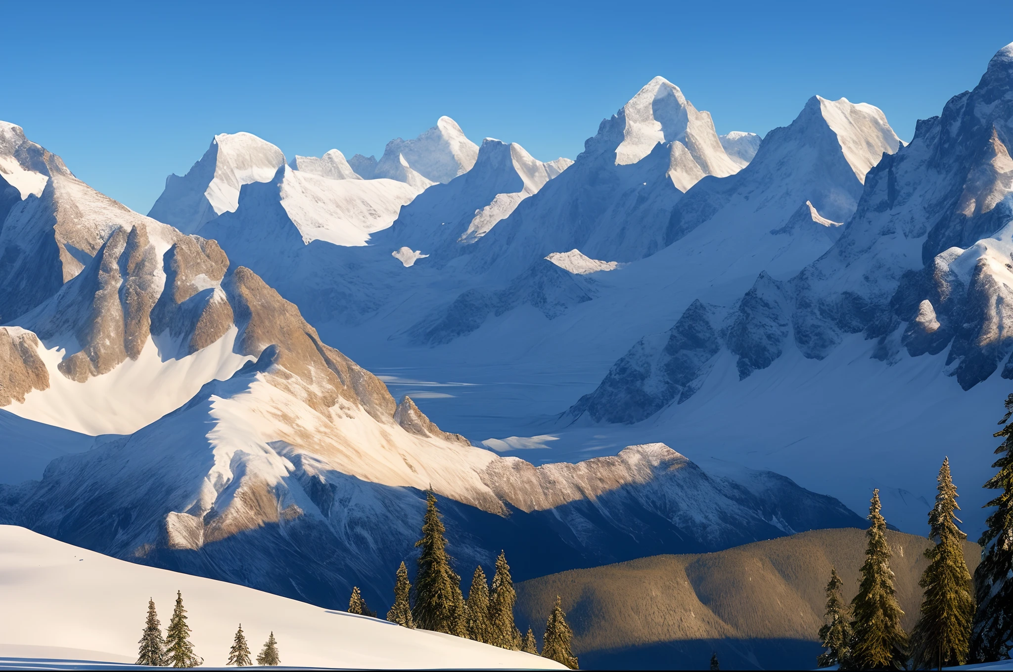 Snow-capped mountains