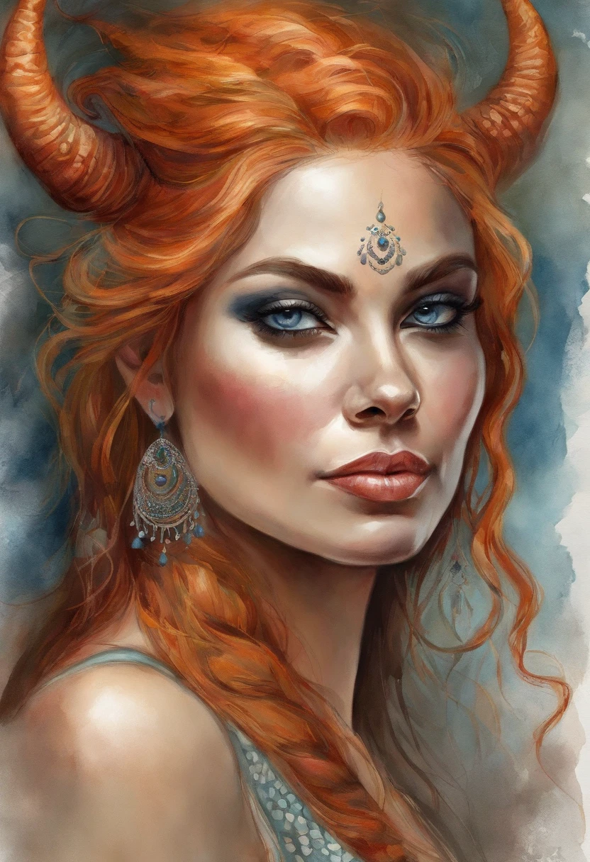 Full body portrait of a female character in CCDHT artstyle by Brian Froud