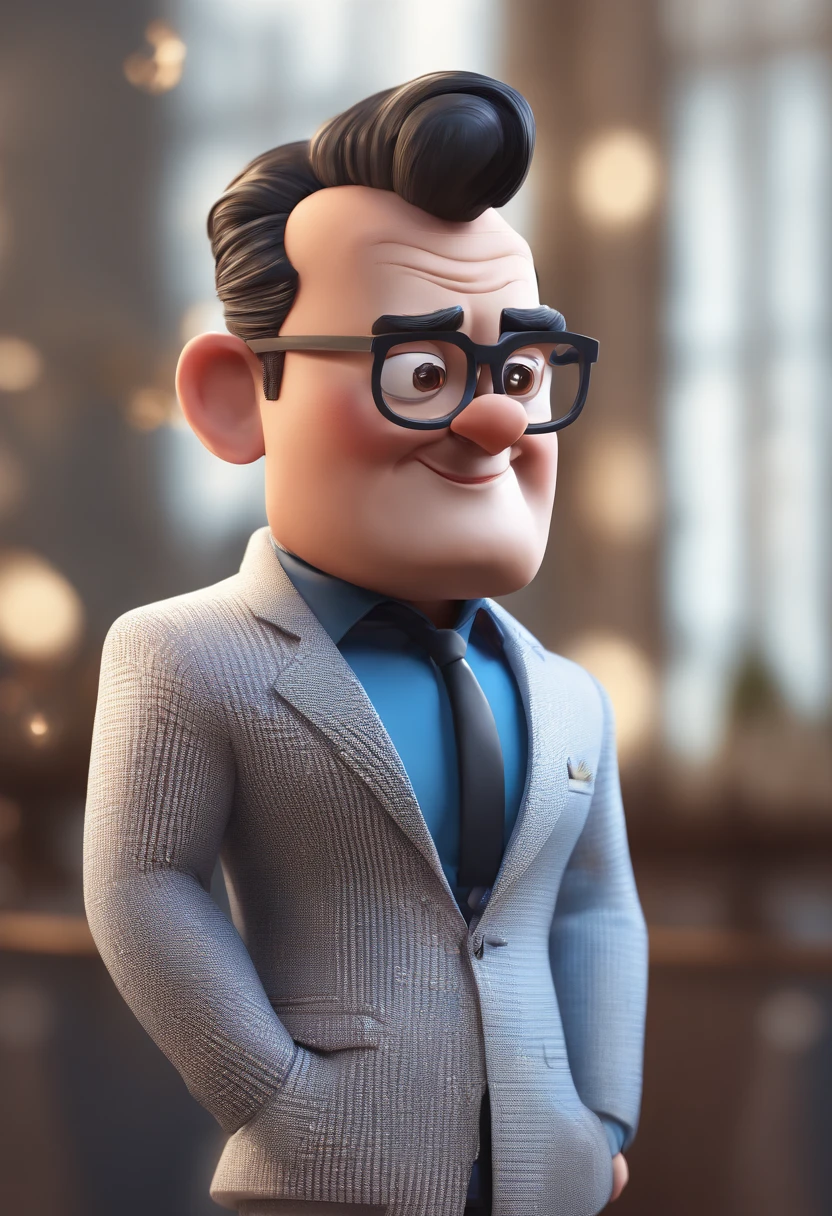 A close up of a cartoon character wearing a suit and tie - SeaArt AI