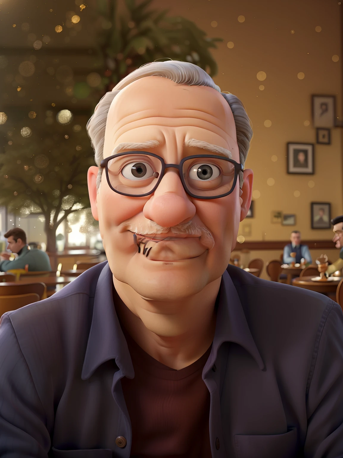 there is a man sitting at a table with a plate of food, foto de um homem branco de 50 anos, taken in the early 2020s, taken in the late 2010s, Andrey Surnov, cerca de 3 5 anos, Andrei Riabovitchevy, Tomasz Strzalkowski