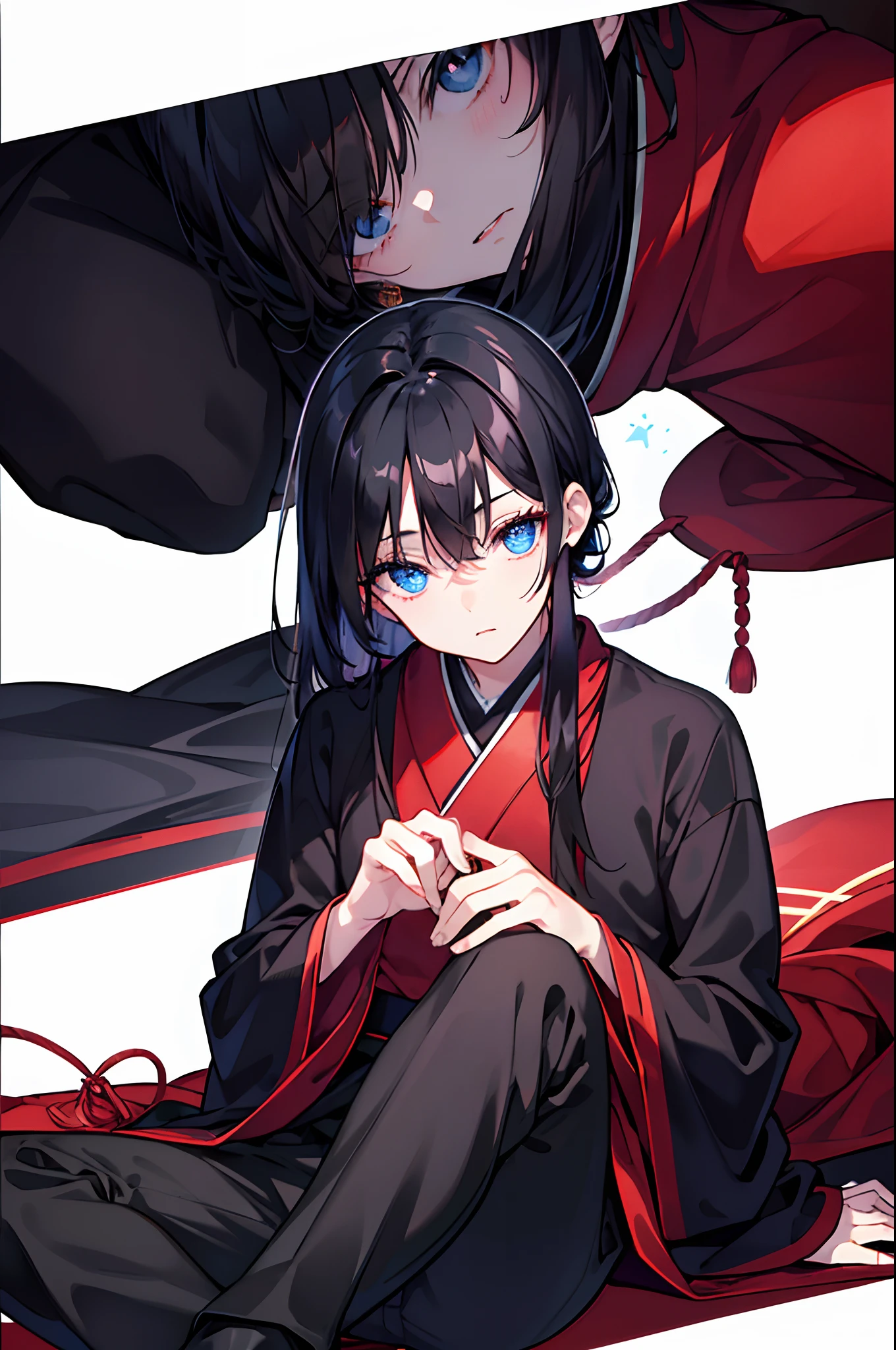 male people A dark-haired blue eyess Sweaters Black slacks long boots Red coat Japanese houses New Year Cuddle the cat masterpiece Top image quality Clear Parts Cinematic Shadows Increased attractiveness of the eyes Clear the shine of the eyes Draw eyelashes neatly Perfect Eye A detailed eye Sharpen image quality Sharpen eye writing Clear eye shape