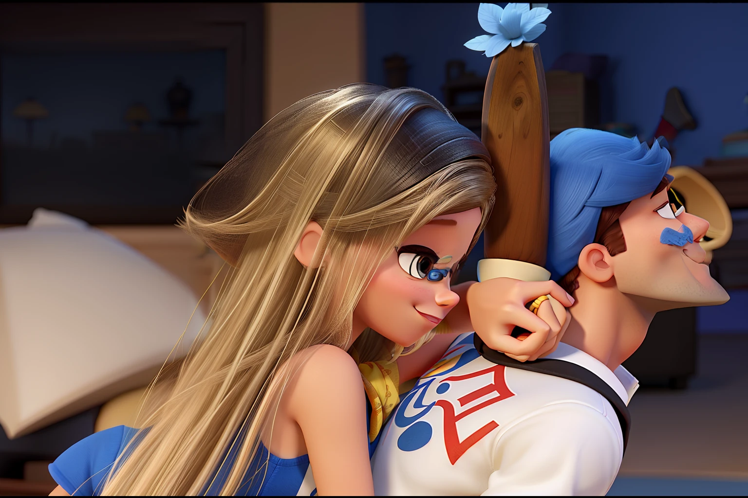 Mulher e homem estilo Disney pixar ,alta qualidade,melhor qualidade