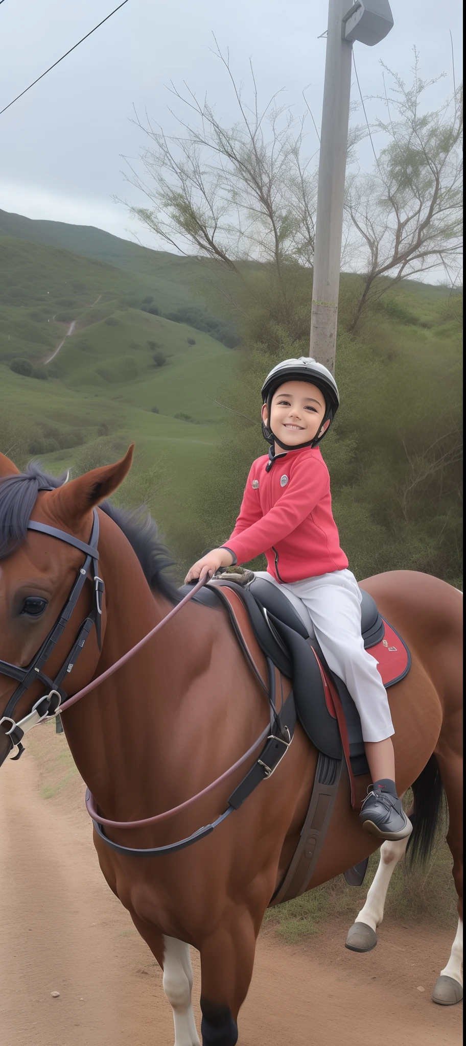 There's a small child riding a horse on a dirt road, andar a cavalo, 👰 🏇 ❌ 🍃, em um cavalo, horseback riding, 2 anos, andar a cavalo, O cavalo e seu menino, cavalo Michael, 5 anos, cabrito, 🐎🍑, zigor samaniego, Jose Miguel Romano Francisca, 4 anos de idade, com cavalo conduzido
