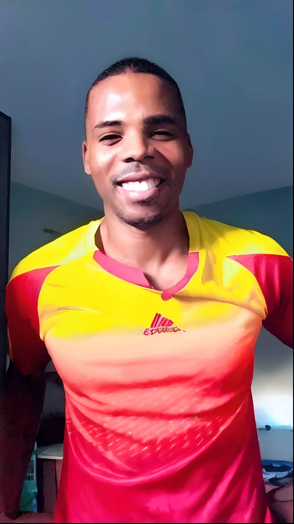 1girl, cabelo voador, olhos vermelhos, Bruxa de Fogo, sangue no rosto, light particles, lightning bolts, papel de parede, colorido, alto contraste, Vampiro, Sorriso, sorriso maligno, sorriso psicopata, psychopátic smile, bowed head
