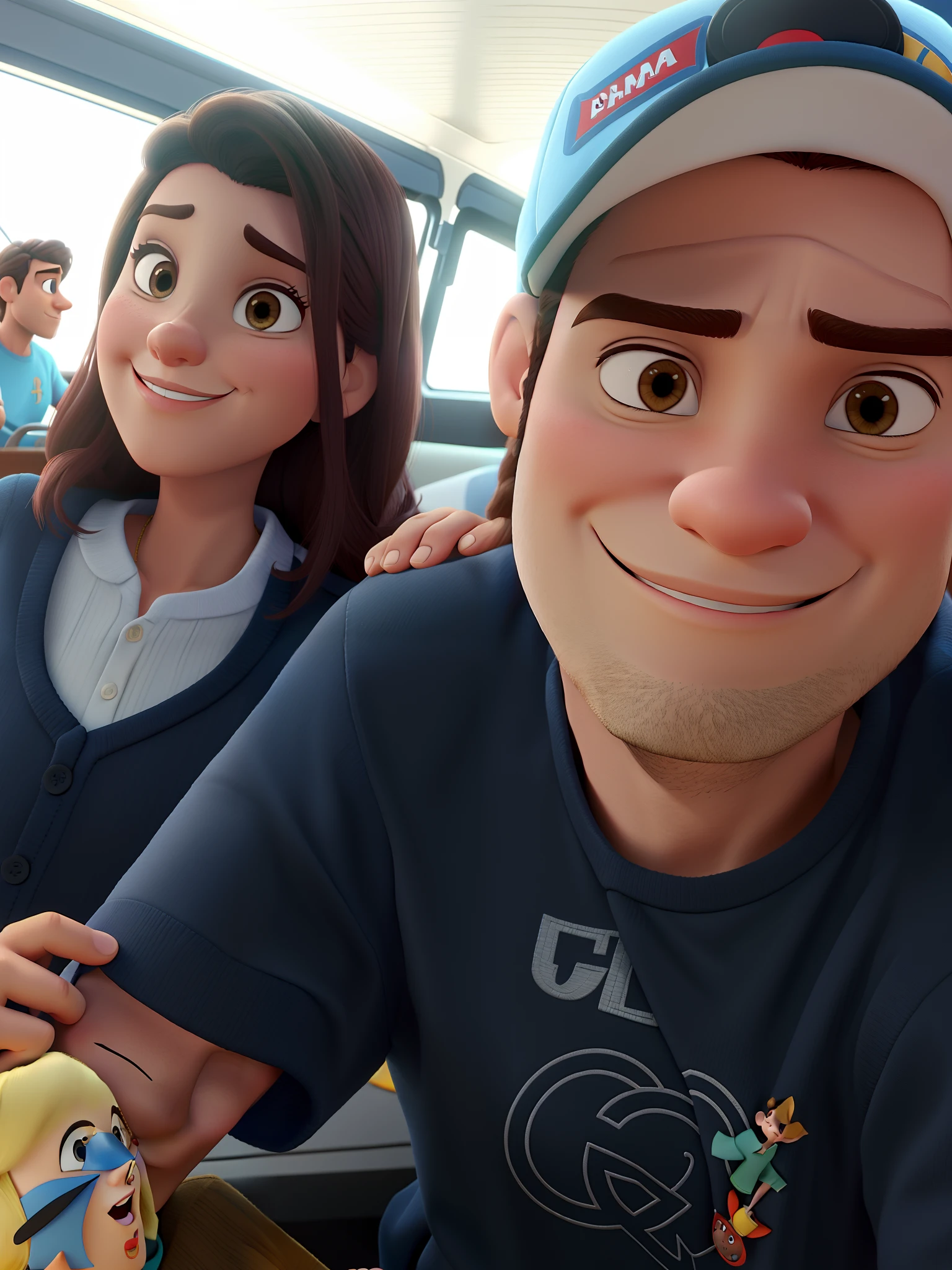 casal homem e mulher no estilo Disney Pixar, alta qualidade, melhor qualidade