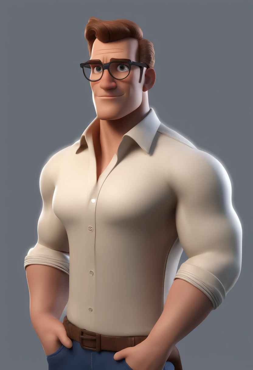 personagem dos desenhos animados de um homem com pouco cabelo preto e uma camisa azul, praticando quiropraxia numa mulhet deitada numa maca, animation character, Caractere estilizado, animation style rendering, 3D estilizado, Arnold Maya render, 3 d render stylized, toon render keyshot, Personagem 3D, Personagem 3D, 3d rendering stylized, 3 d character render, personagem de desenho animado, Personagem de close up, Pose de personagem, (Estilo Pixar) (master part:1.2) (Bokeh) (best quality) (pele detalhada) (textura detalhada) (8k) (argila) (Cinematic lighting) (foco nítido