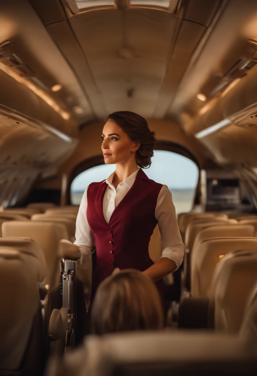 best quality,(Foto RAW:1.2),(master part:1.4),(fotorrealista:1.4),(Altas:1.4), 1girl, profundidade de campo, Flight attendant, intrinsecamente detalhado,8k, extremamente detalhado, perfect lighting, epic background