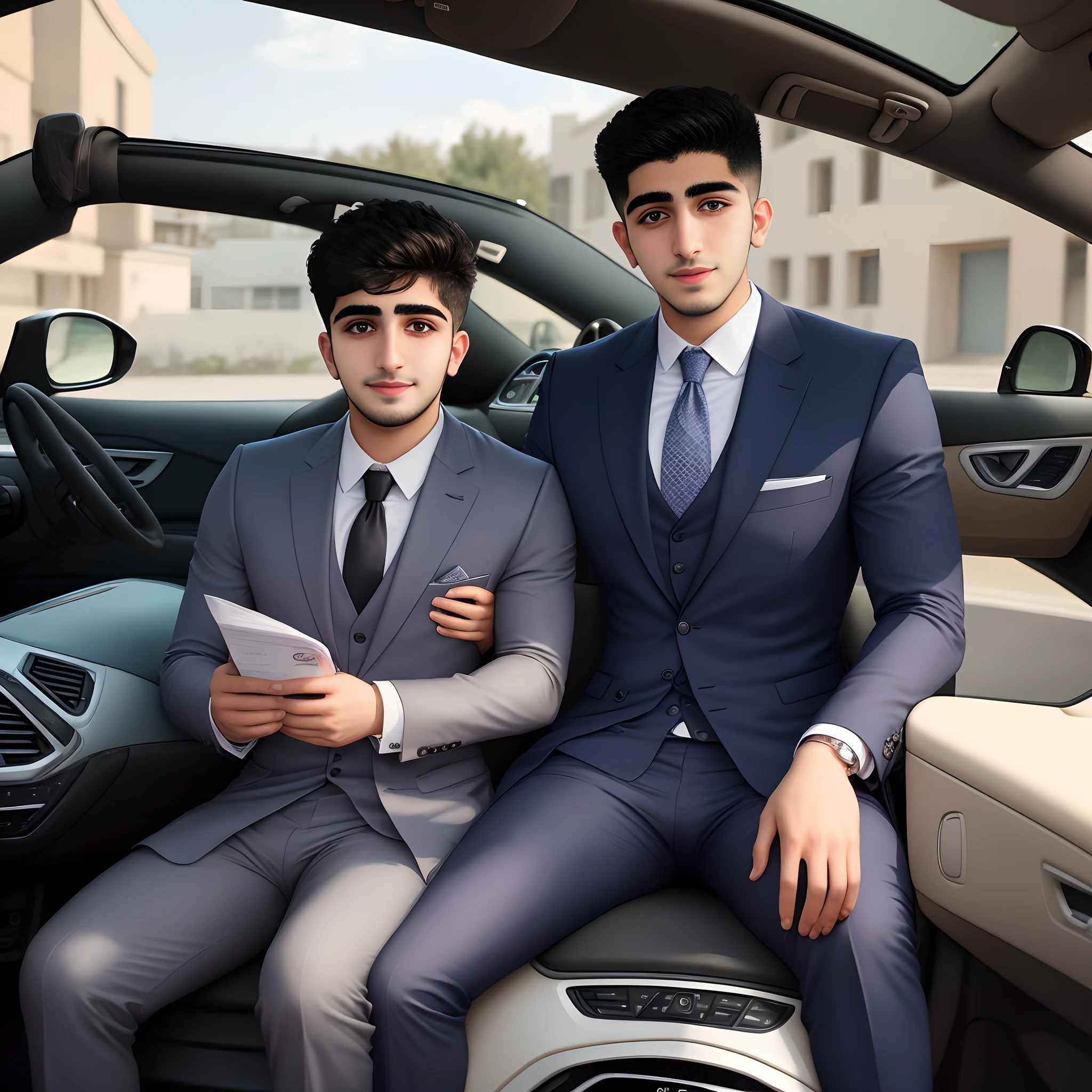 Alireza is a 23-year-old boy and after his studies, he returned to Iran, became rich, wears a suit, drives a BMW car and went to visit his family.