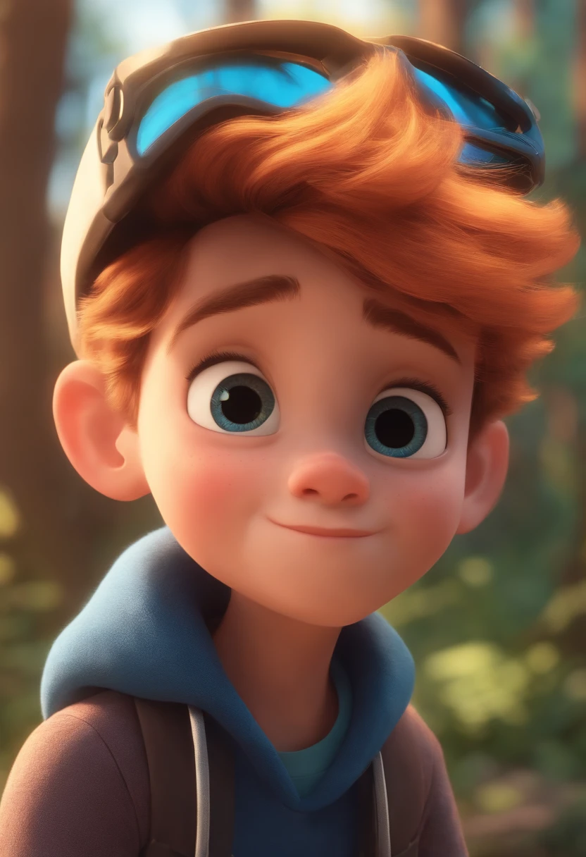 Image of a boy for a story in a YouTube video in Pixar format, He's the allabester, He's the class leader, He's outgoing, Playful and gets up for a lot of things