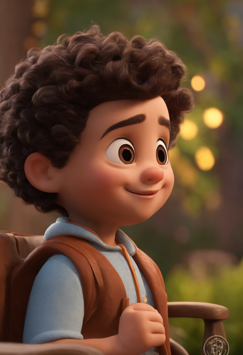 personagem dos desenhos animados de um jovem padre cabelo castanho, Pose de personagem, (Estilo Pixar) (master part:1.2) (Bokeh) (best quality) (pele detalhada) (textura detalhada) (8k) (argila) (Cinematic lighting) (foco nítido) cabelo curto moreno