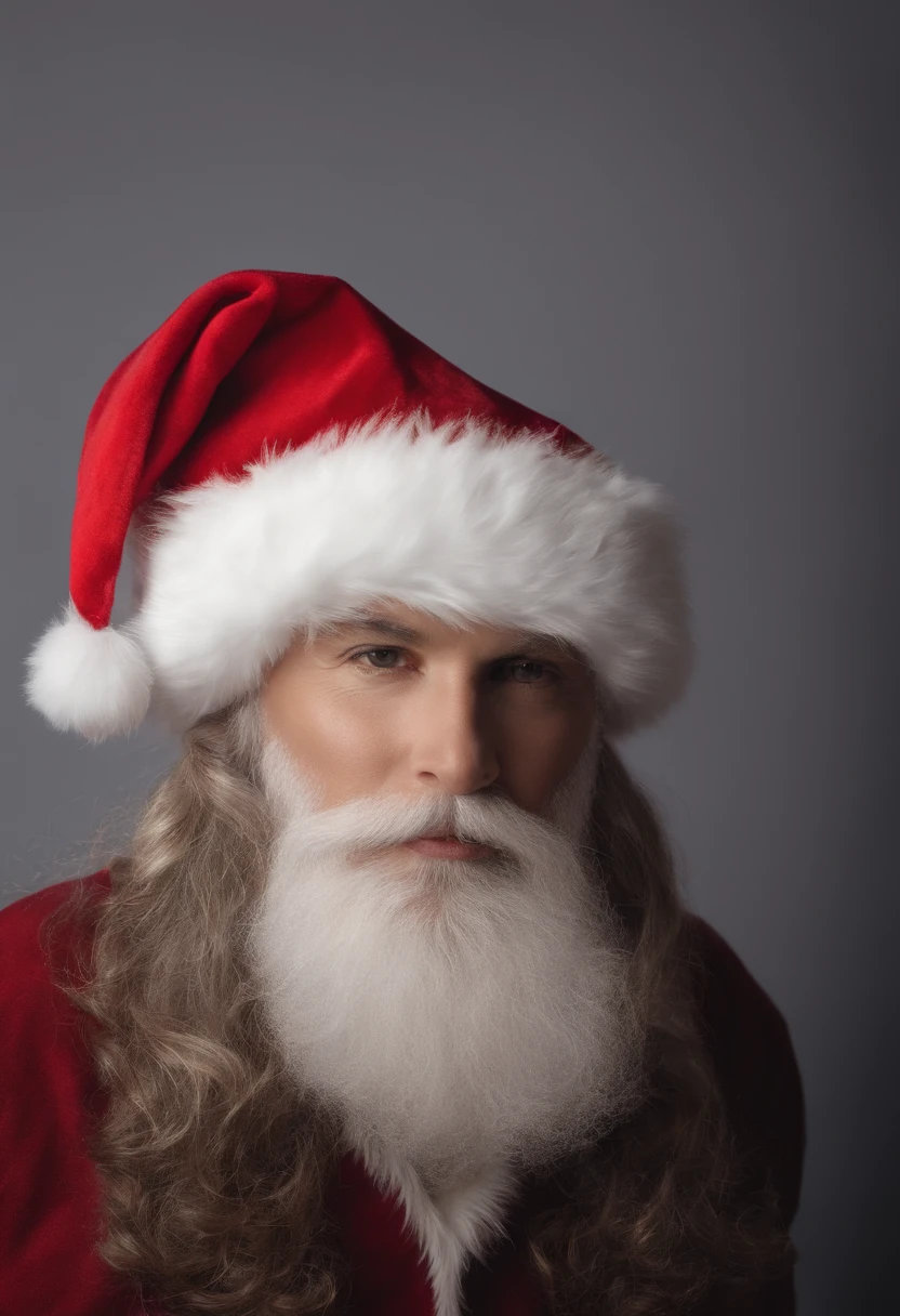 Minimalist santa claus hat with white background