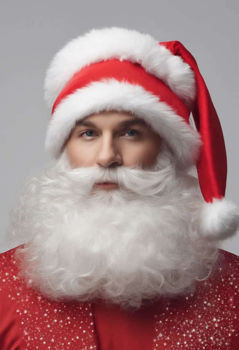 Minimalist santa claus hat with white background