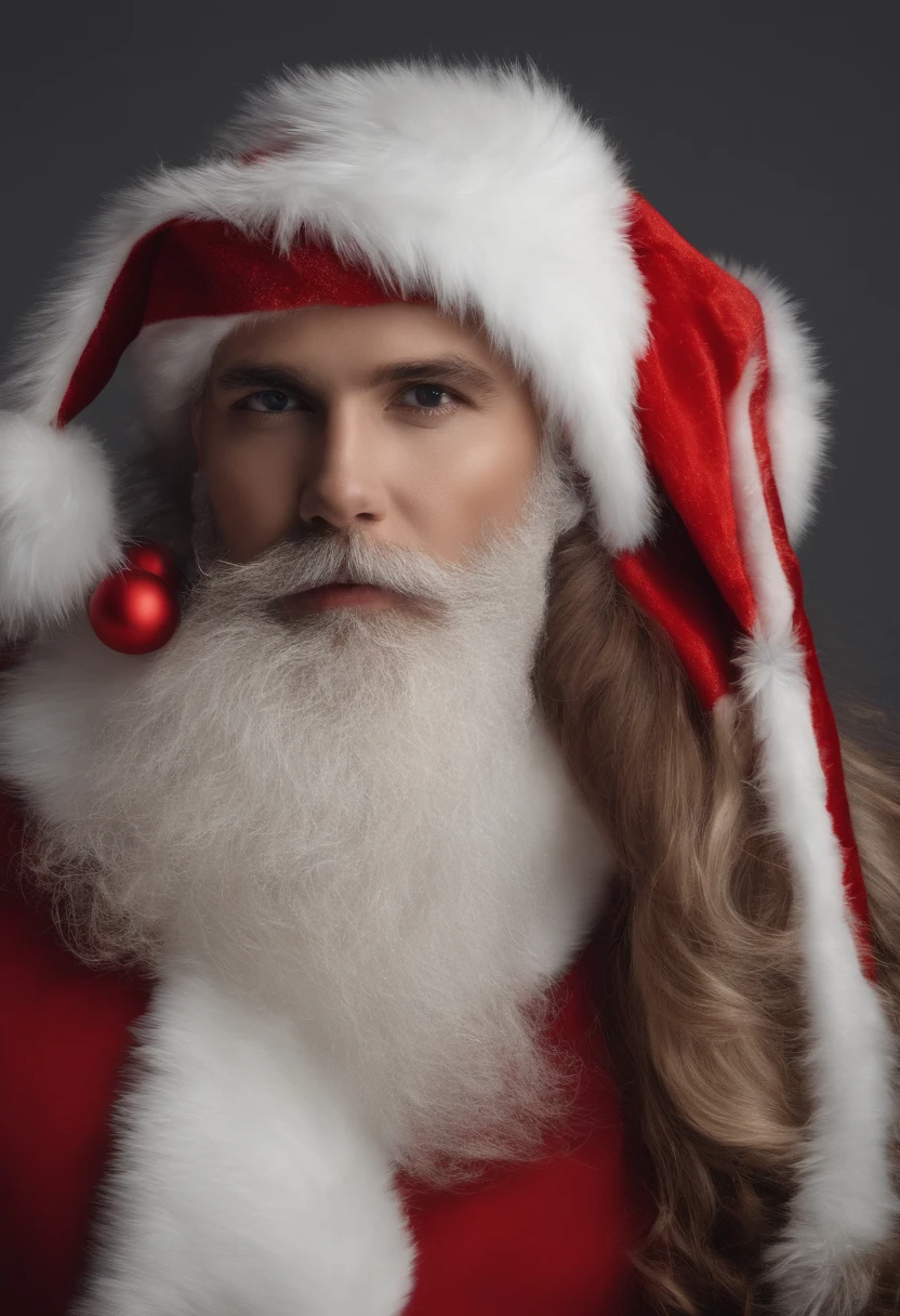 Minimalist santa claus hat with white background