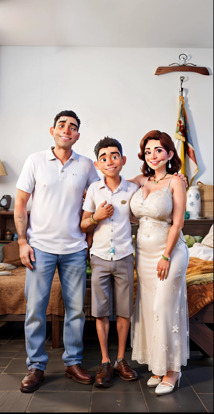 Pai filho e esposa