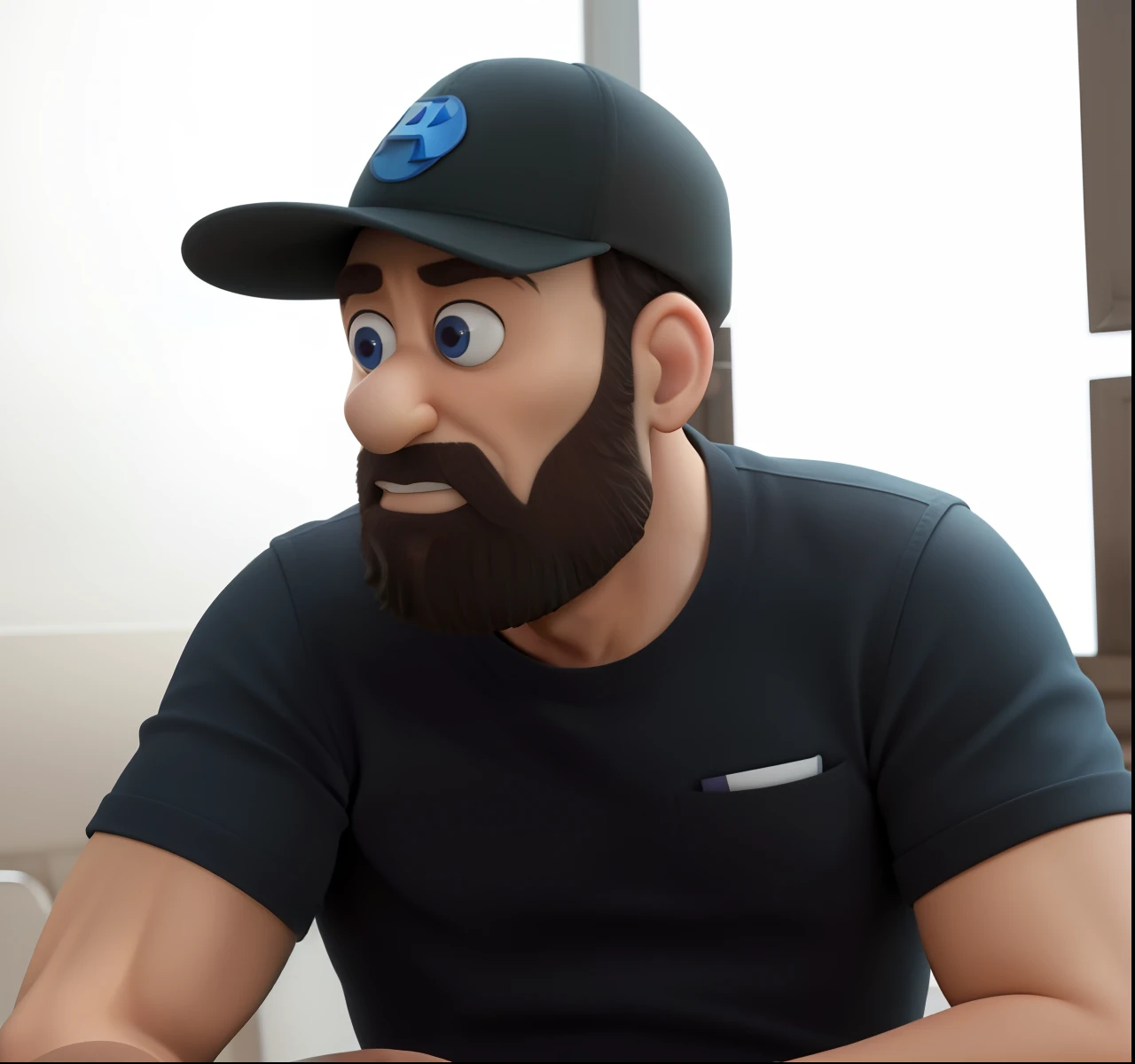 Homem estilo pixar, alta qualidade, melhor qualidade