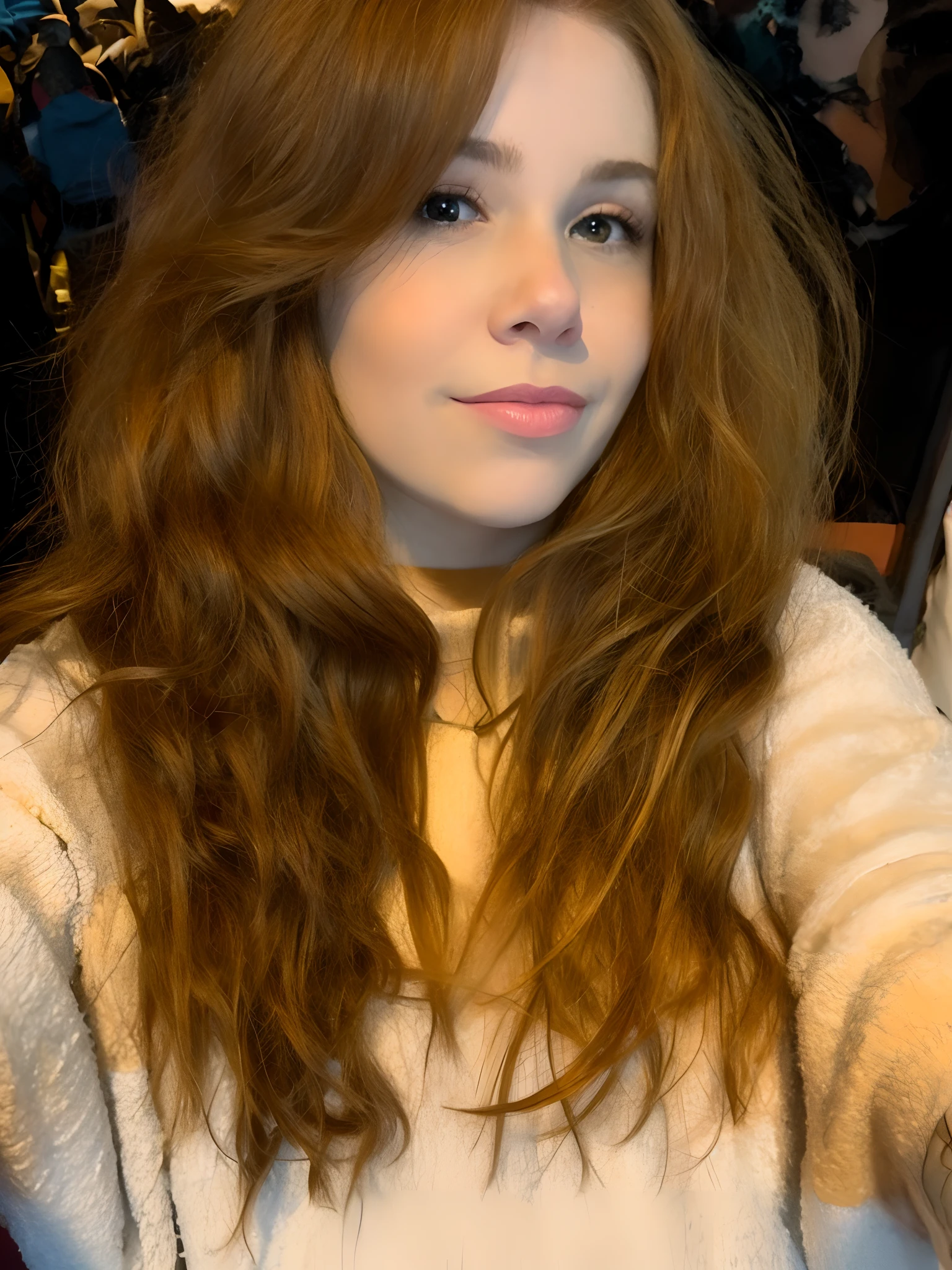 a white woman red hair with brown eyes Disney Pixar style, nose piercing, wavy hair, best quality, high quality