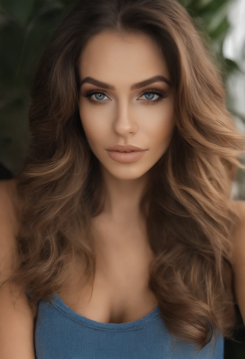 Arafed mujer completamente , Chica sexy con ojos azules, ultra realista, meticulosamente detallado, Retrato Sophie Mudd, cabello rubio y ojos grandes, selfie de una mujer joven, Camera eyes, Violeta Myers, Sin maquillaje, Maquillaje natural, staring directly into camera, Cara con Artgram, Maquillaje sutil, Gran foto de todo el cuerpo arrodillado en la cama, in the room, Busto bastante grande, (desnuda:1.5)