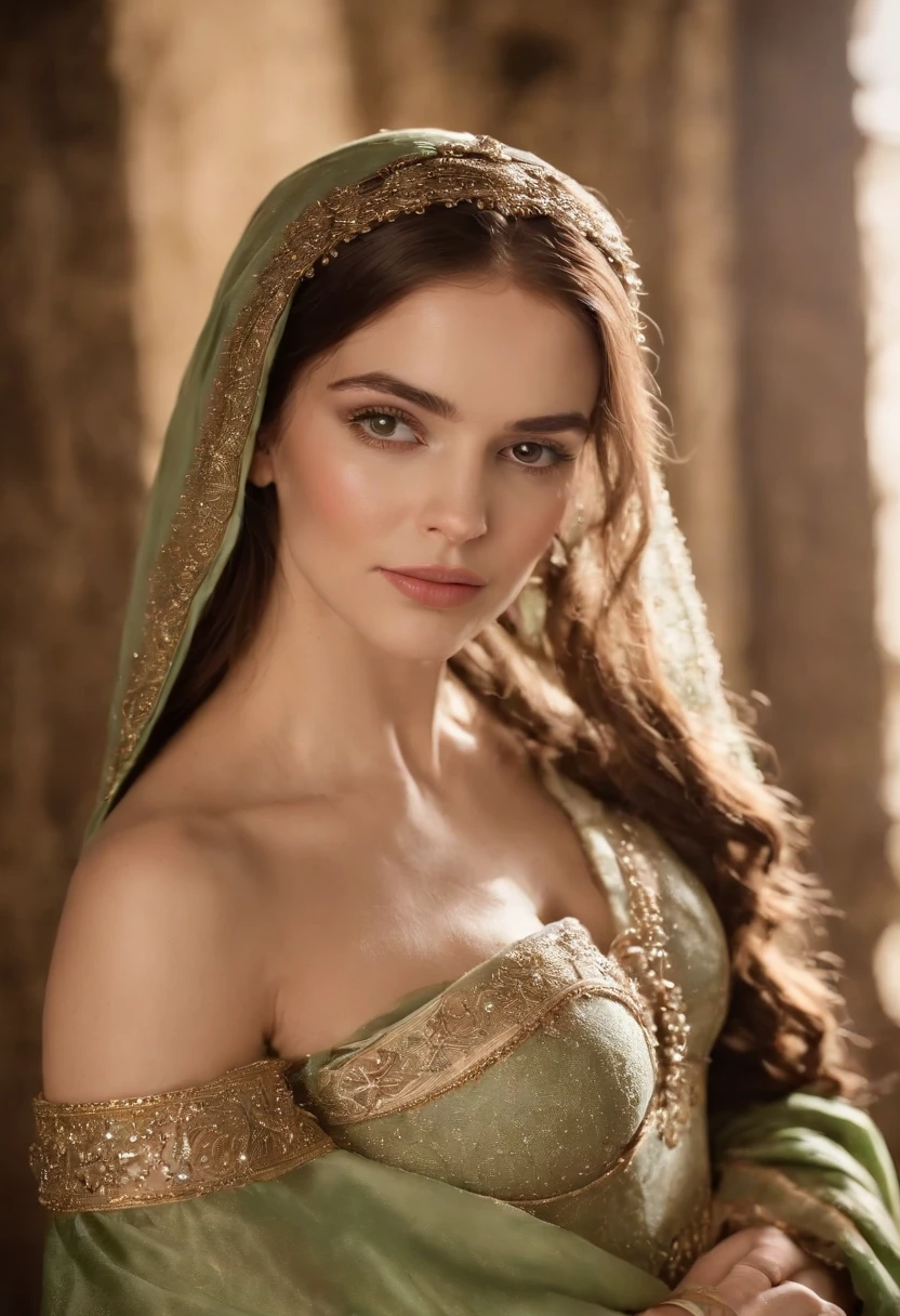 (((uma ferida avermelhada profunda atravessa sua bochecha esquerda))) tez justa, mulher em torno de 19 anos, cabelos brancos naturais, olhos verdes distintos, vestindo kohl, slender and graceful, Beautiful, luz de velas em um ambiente medieval, Ultra sharp focus, tiro realista, roupas femininas medievais, cores tetradicas (cicatriz:1.4)