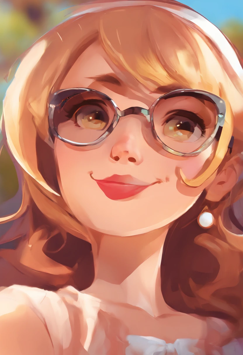 L’illustration d’un couple adorable, Point culminant pour un homme mulâtre potelé avec des lunettes souriant et une femme brune avec de beaux yeux expressifs - la peau de l’homme est mulâtre et les cheveux de l’homme onttandis que la peau de la femme est noire et les cheveux de la femme sont raides et bruns. C’est une pièce lumineuse, Chacun avec un sourire sur le visage, et partager un moment privilégié sous le signe de l’amour, Idées. Illustrez cette scène d’un point de vue où ils font face à la caméra, Sourire et montrer votre connexion. Développez cet art en Full HD, Concentrez-vous sur votre touche cinématographique, Style d’animation Disney Pixar