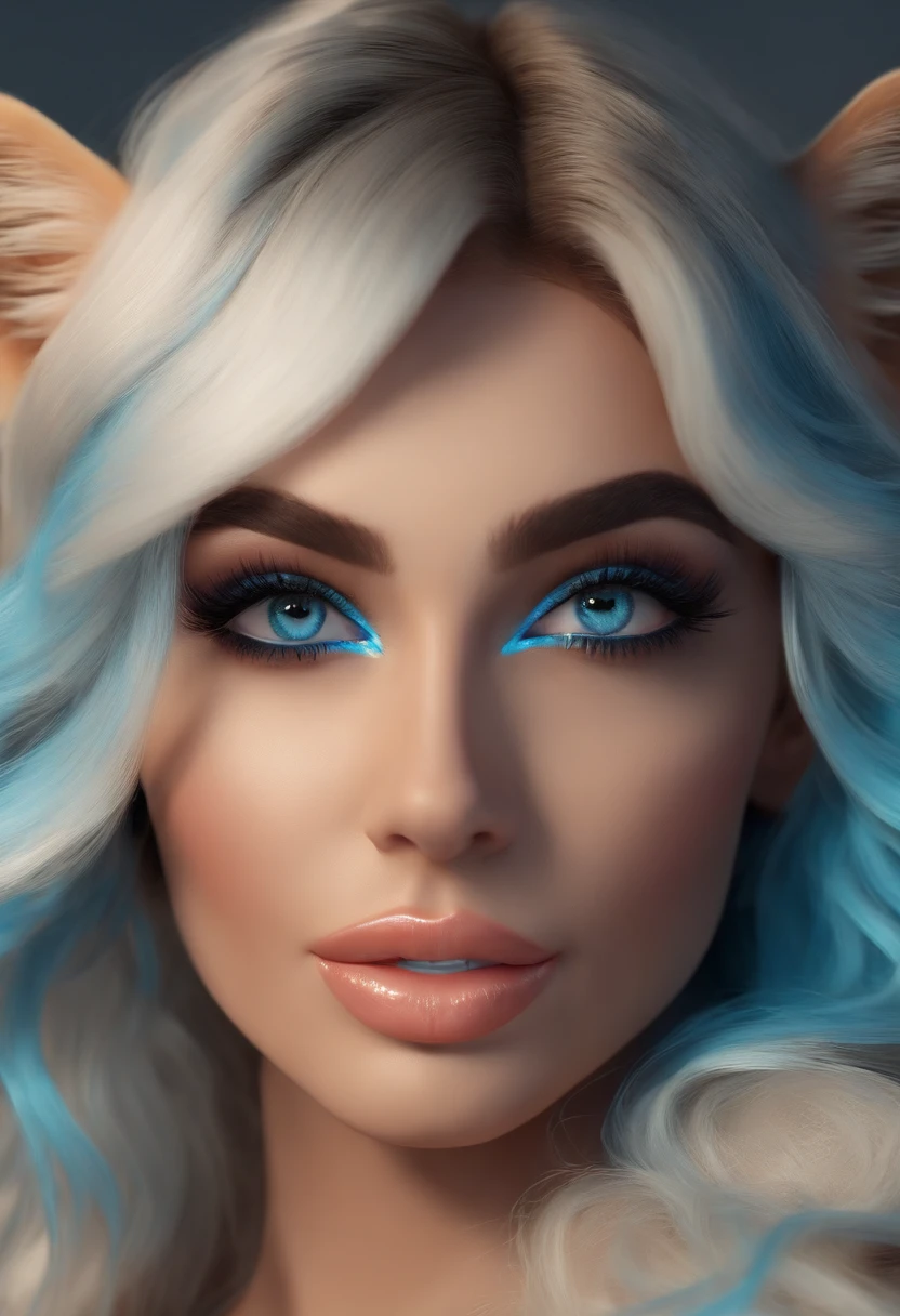 ((best quality, 8k, master part: 1.3)), ((1girl:1.5)), Abs Slim Beleza: 1.3, penteado casual, (Grupo Blue Long: 1.5), Cara super fina, Olhos Delicados, double eyelids, sorrir, (Mostrando dentes de tigre: 1.2), Dancing
